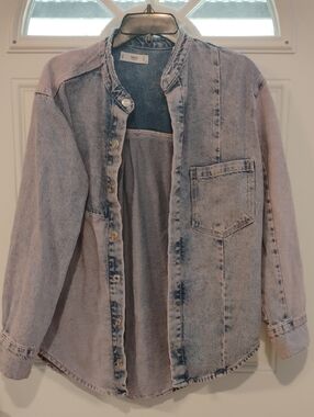 Mango Denim Light Blue Jeans Jacket Size M